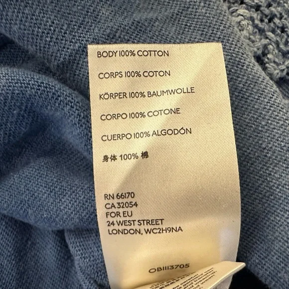 We The Free Light Blue Lace Sleeve Blouse - Picture 6 of 6